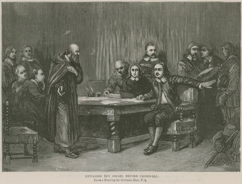 Cromwell gravür öncesi Menasseh Ben İsrail by Axel Törneman