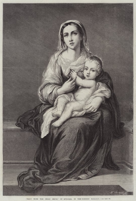 Çocuk İsa ile Meryem by Bartolomé Esteban Murillo