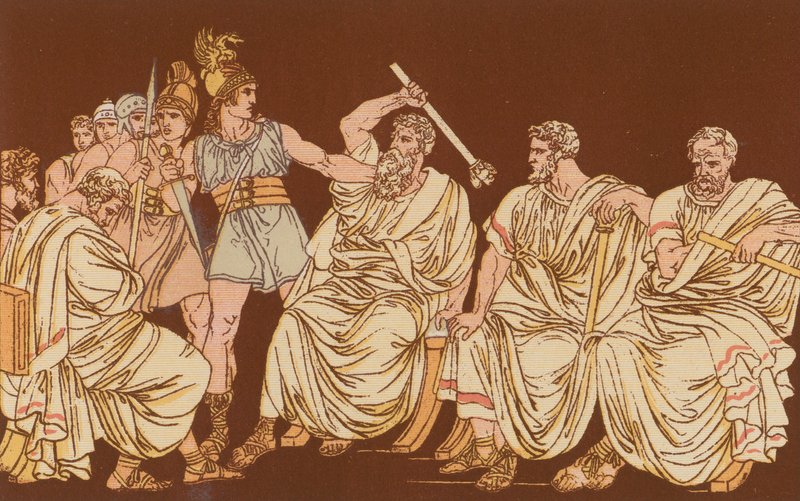 Galyalılar ve Senatörler by Bartolomeo Pinelli