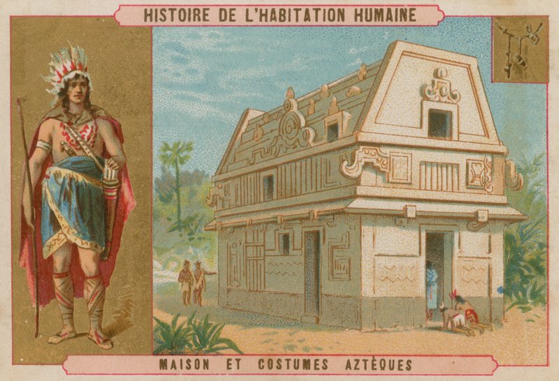 Aztek evi ve kostümü by Belgian School