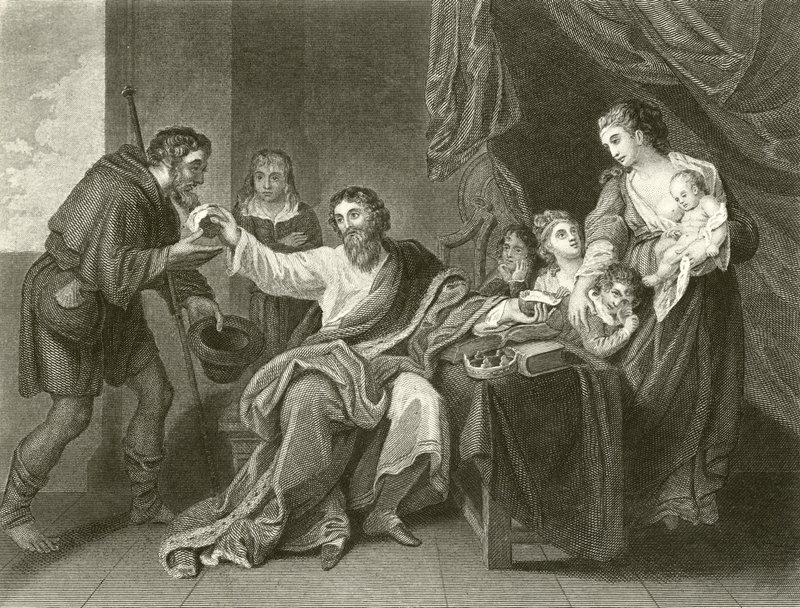 Alfred somunu bölüyor by Benjamin West