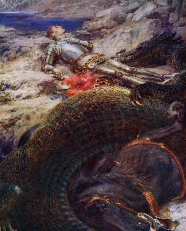 Aziz George ve Ejderha by Briton Riviere
