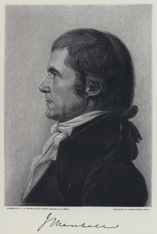 Baş Yargıç Marshall (lito) by C.B.J.F. de (after) Saint Memin