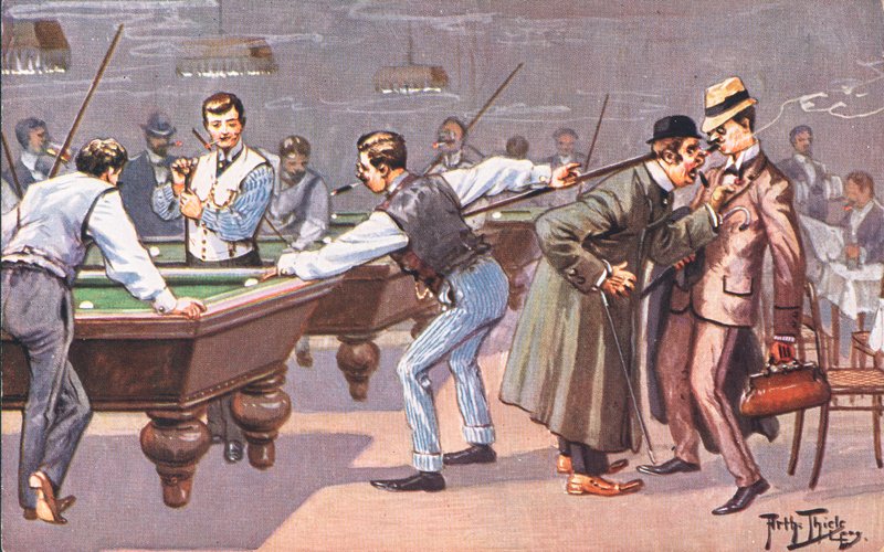 Bilardo oynamak (renkli taş) by Carl Robert Arthur Thiele