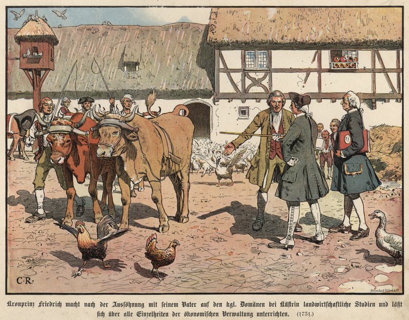 Prusya Veliaht Prensi Frederick tarım okuyor by Carl Röchling