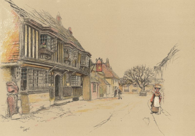 The Star Inn, Alfriston by Cecil Charles Windsor Aldin