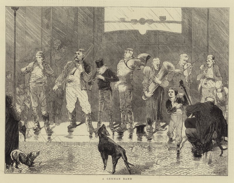 bir alman grubu by Charles Auguste Loye