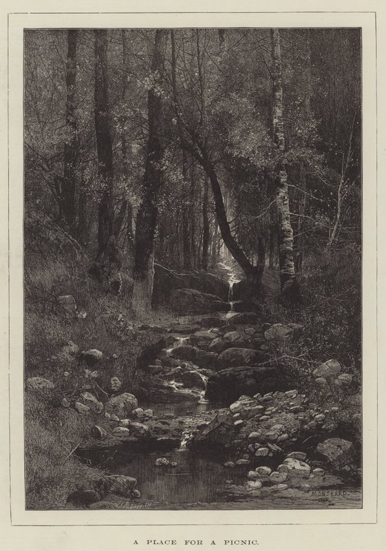 Piknik için Bir Yer by Charles Auguste Loye