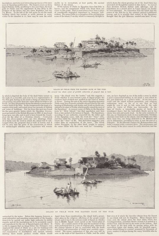 Philae Adası by Charles Auguste Loye