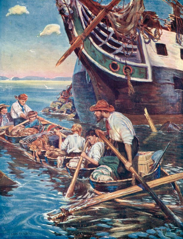 İsviçreli Robinson Ailesi için İllüstrasyon by Charles Daniel Ward