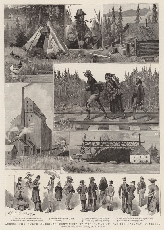 Kanada Pasifik Demiryolu, Winnipeg tarafından Kuzey Amerika Kıtası boyunca by Charles Edwin Fripp