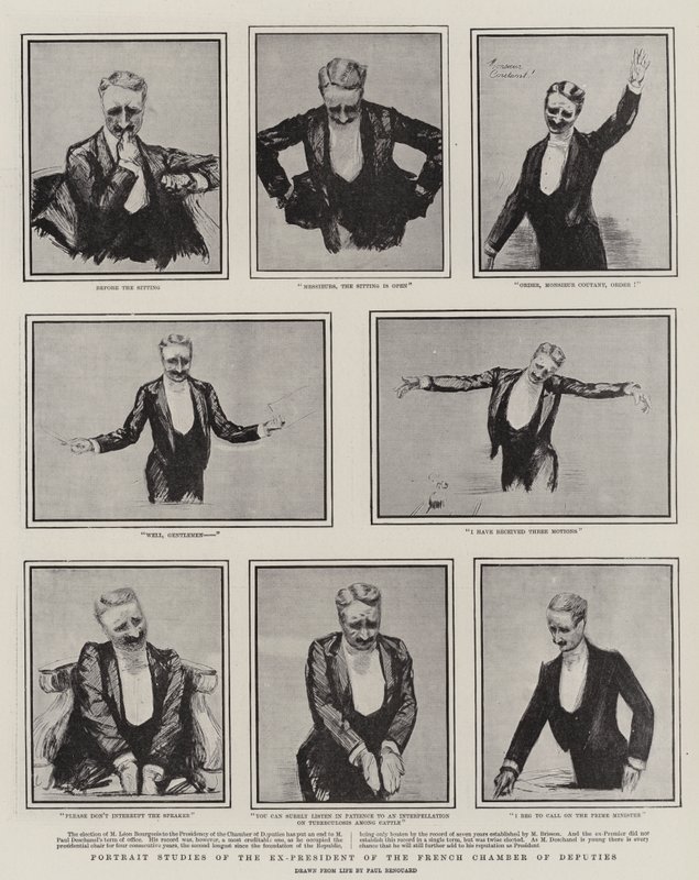 Fransız Temsilciler Meclisi Eski Başkanının Portre Çalışmaları by Charles Paul Renouard