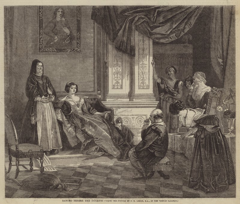 Düşesin önünde Sancho by Charles Robert Leslie