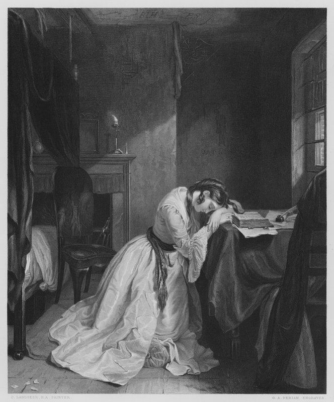 Clarissa Harlowe (gravür) by Charles (after) Landseer