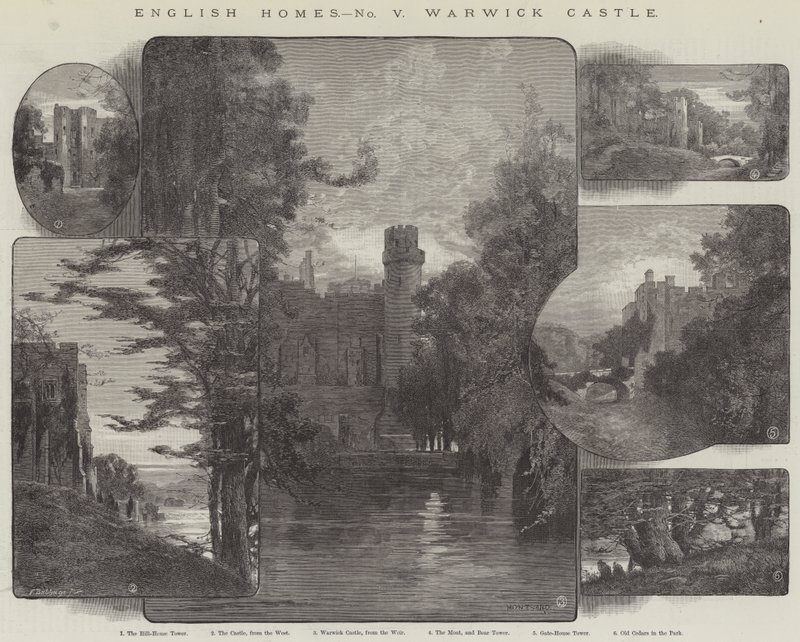 İngiliz Evleri, Warwick Kalesi by Charles Auguste Loye