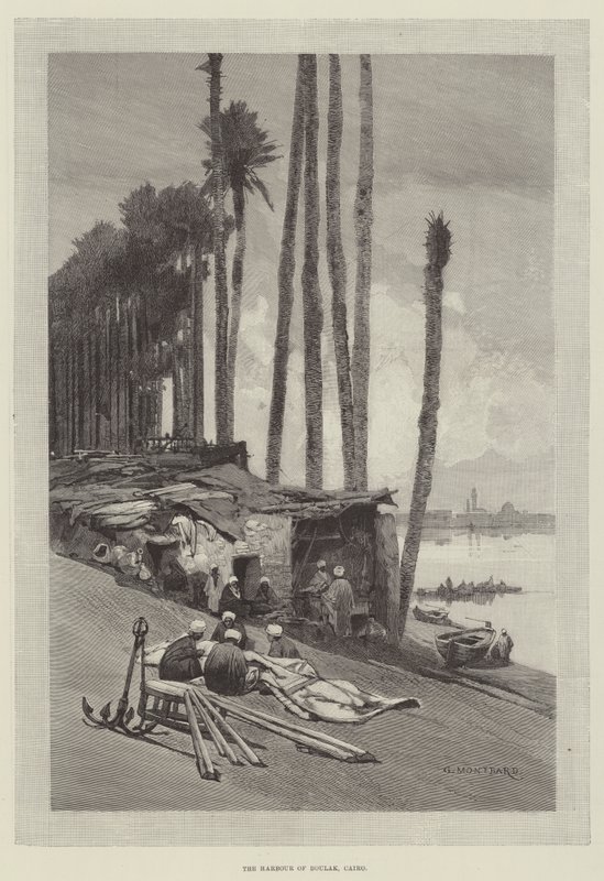 Boulak Limanı, Kahire by Charles Auguste Loye