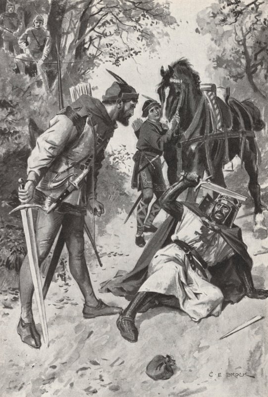 Robin Hood (taş) by Charles Edmund (after) Brock