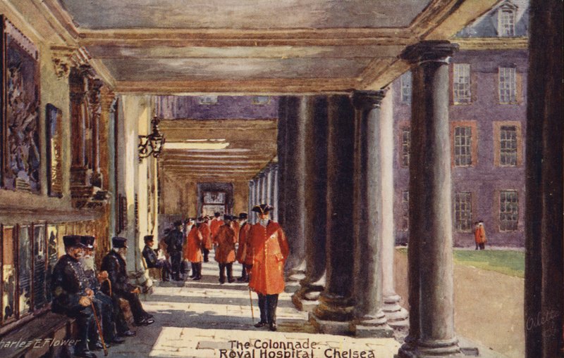 Colonnade, Kraliyet Hastanesi Chelsea by Charles Edwin Flower