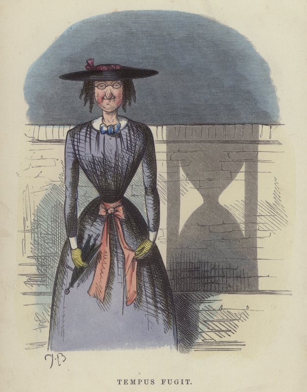 Zaman uçar (renkli gravür) by Charles Henry Bennett