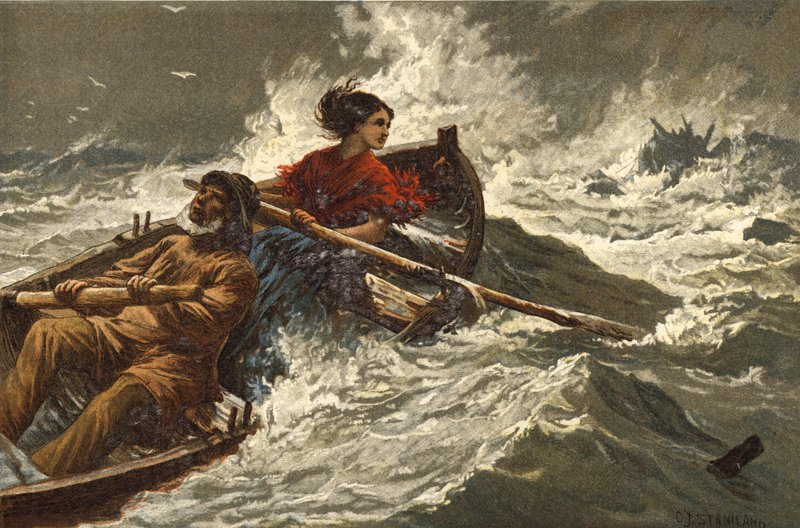 Grace Darling (kromolitho) by Charles J. Staniland