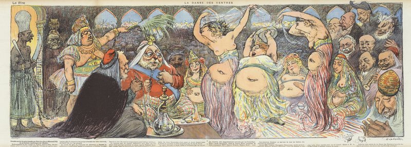 Göbek dansçıları. Le Rire için İllüstrasyon by Charles Leandre