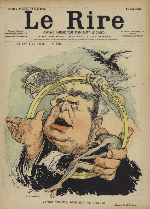 Edgar Demange, Le Rire için İllüstrasyon by Charles Leandre