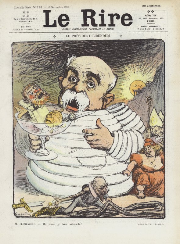 Başkan Ralli. Le Rire için İllüstrasyon by Charles Leandre