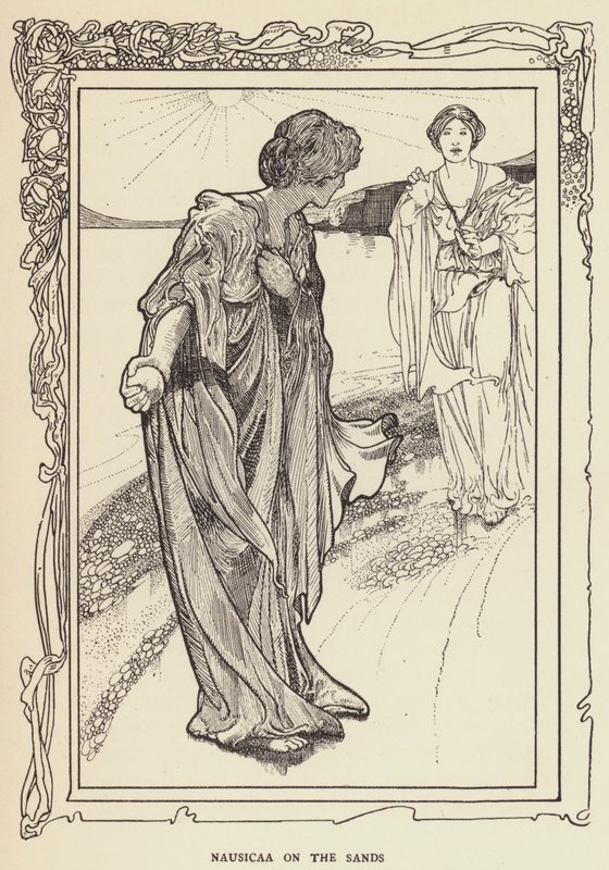 kumların üzerinde Nausicaa by Sir John Charles Robinson