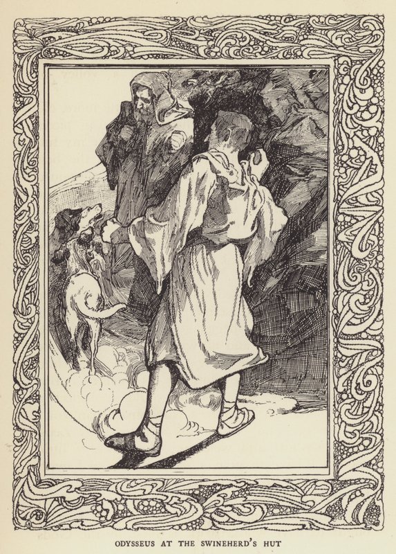 Odysseus Domuz Çobanları kulübesinde by Sir John Charles Robinson