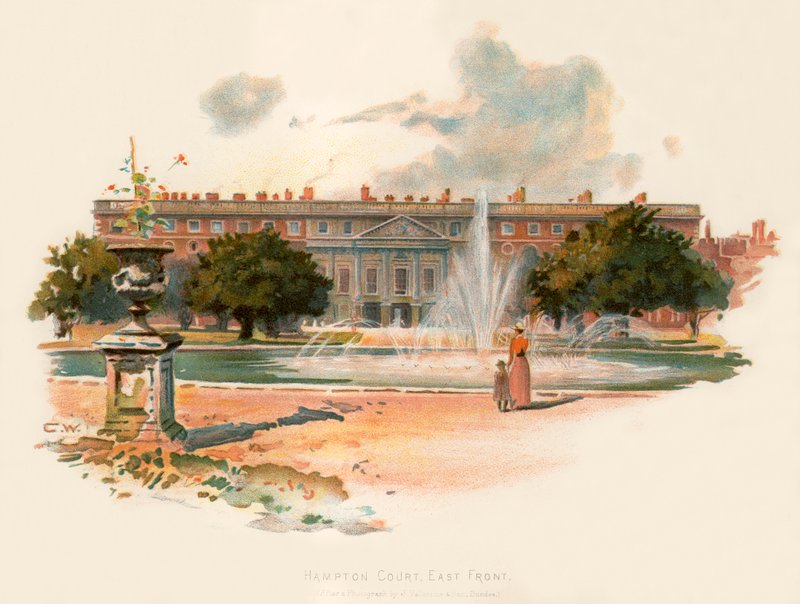 Hampton mahkemesi, doğu cephesi by Charles Wilkinson