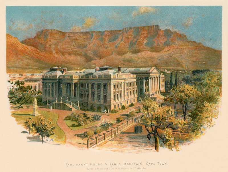 Parlamento binası ve Masa Dağı, Cape Town by Charles Wilkinson