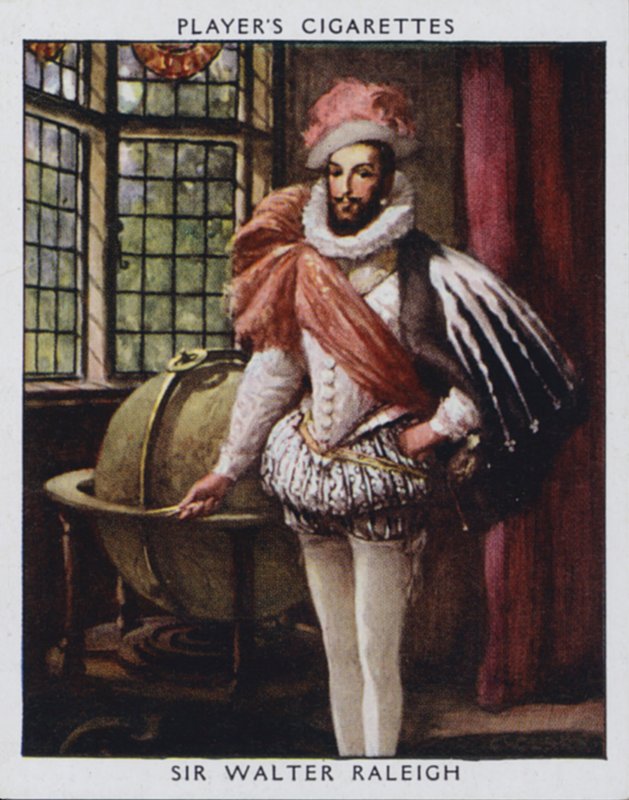 Sir Walter Raleigh (renkli taş) by Christopher (after) Clark