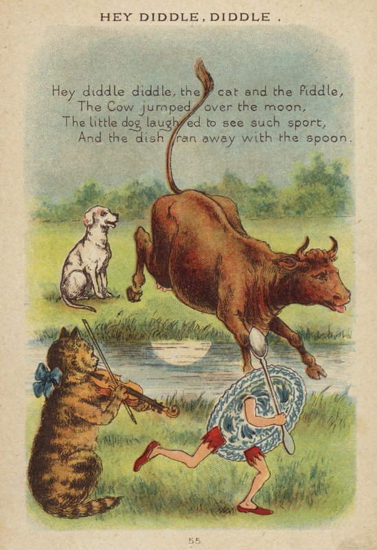 Tekerleme: Hey Diddle, Diddle (chromolitho) by Constance Haslewood