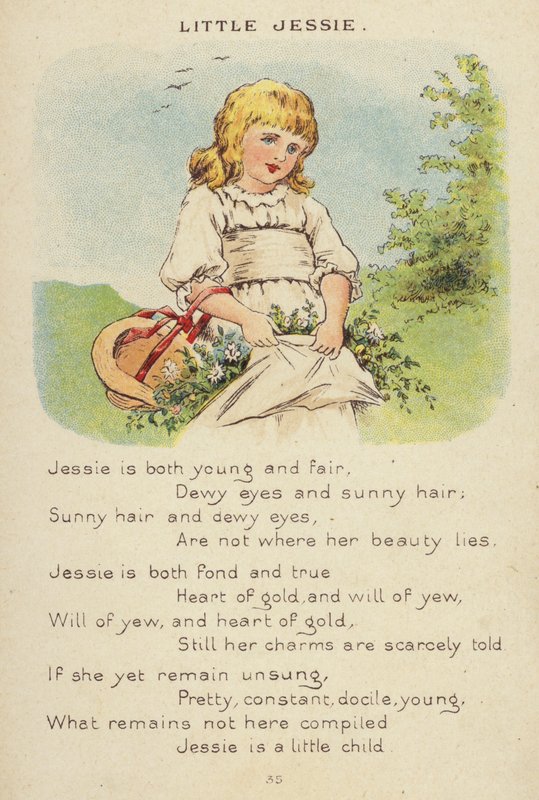 Tekerleme: Küçük Jessie (chromolitho) by Constance Haslewood