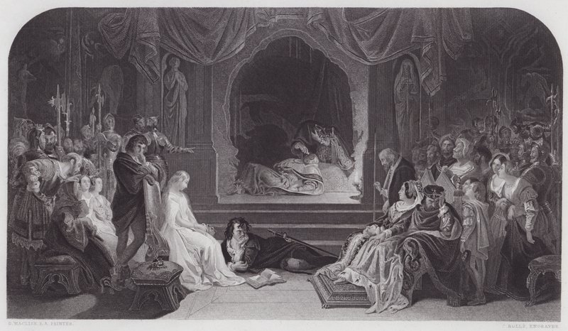 Hamlet (gravür) by Daniel (after) Maclise