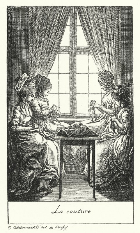 ಹೊಲಿಗೆ (ಕೆತ್ತನೆ) ಟರ್ಕ್ by Daniel Nikolaus (after) Chodowiecki