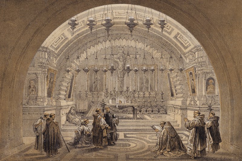 Calvary (renkli taş) by David (after) Roberts
