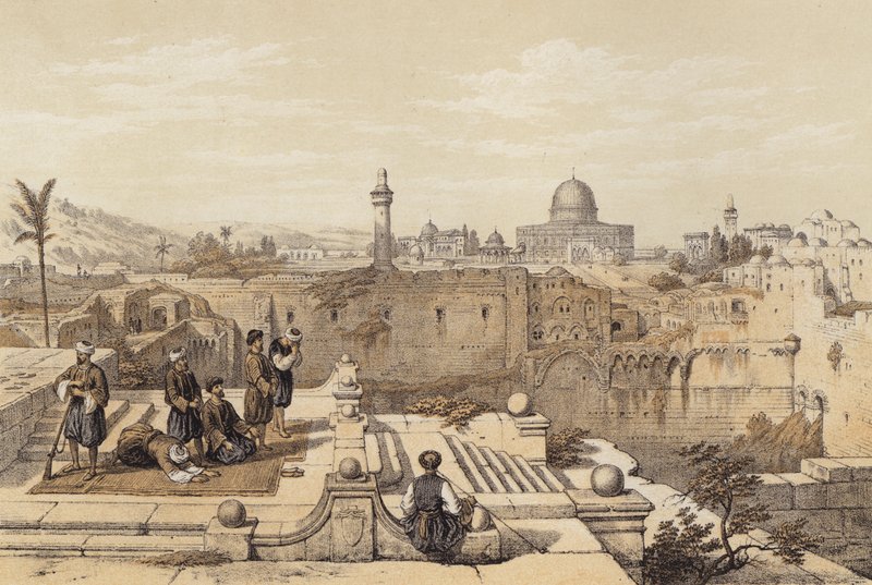 Ömer Camii (renkli taş) by David (after) Roberts