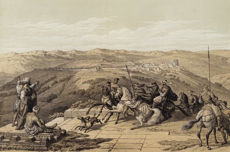 Sebaste, Antik Samiriye (renkli taş) by David (after) Roberts
