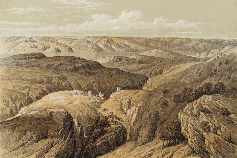 Engedi Wilderness (renkli taş) by David (after) Roberts