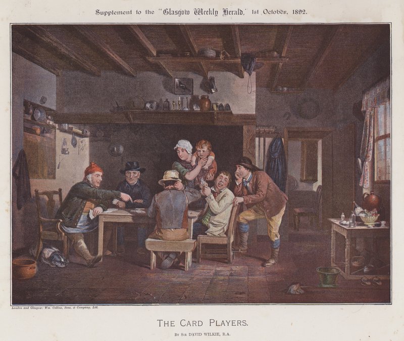 Kart Oyuncular (renkli taş) by David (after) Wilkie