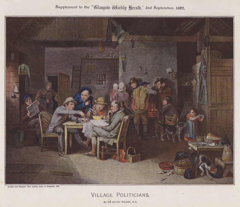 Köy Politikacıları (renkli taş) by David (after) Wilkie