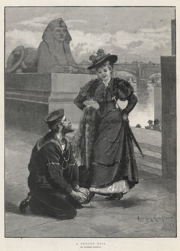 Bir Denizci Düğümü (gravür) by Davidson Knowles