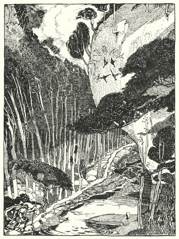 Dim Ormanı (gravür) by Dion Clayton Calthrop