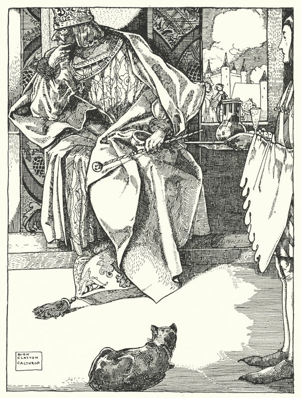 "Kral tüm İkramları reddetti" (gravür) by Dion Clayton Calthrop