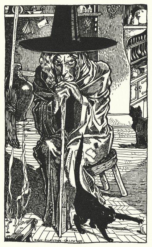 Cadı Kendisi (gravür) by Dion Clayton Calthrop