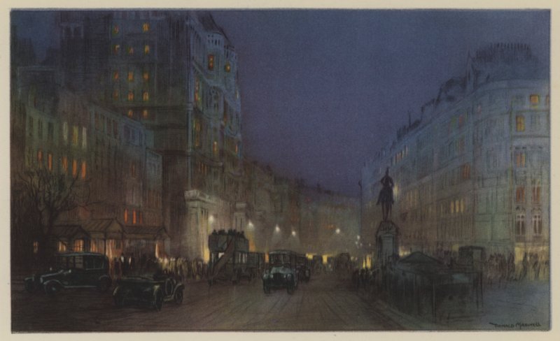 Knightsbridge siyah ve altın renginde by Donald Maxwell