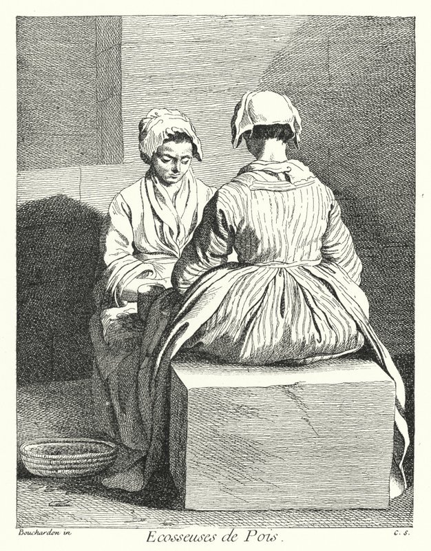Bezelye Kabukları (gravür) by Edmé (after) Bouchardon