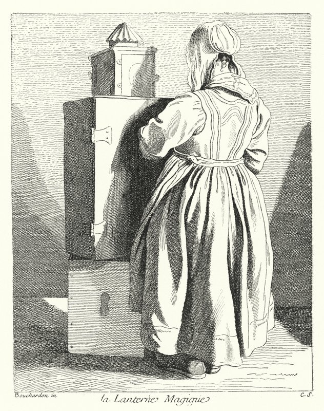 Sihirli Fener (gravür) by Edmé (after) Bouchardon