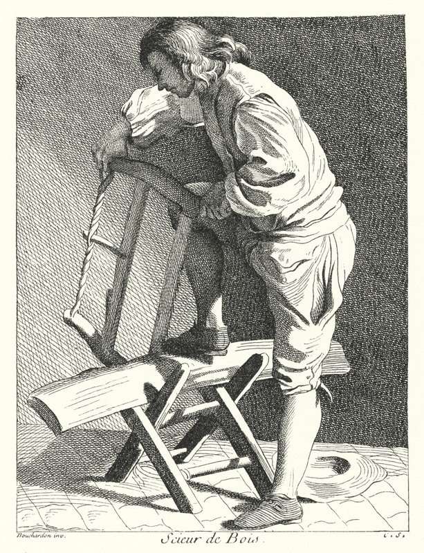 Ahşap Testere (gravür) by Edmé (after) Bouchardon